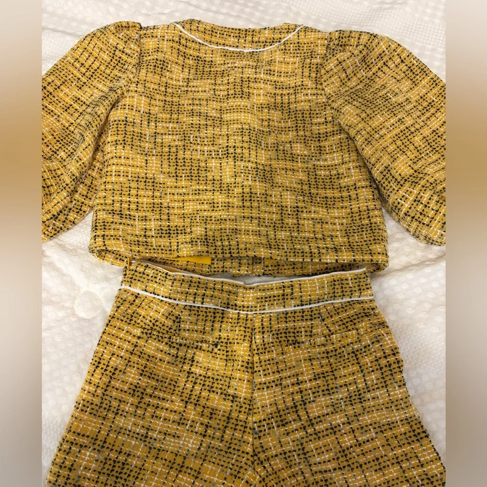 Tweed jacket and shorts